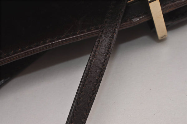 Authentic GUCCI Vintage Guccissima Tote Hand Bag GG Leather 145994 Brown 6022I