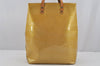 Authentic Louis Vuitton Vernis Reade MM Hand Bag Yellow M91141 LV 6022J