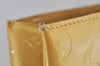 Authentic Louis Vuitton Vernis Reade MM Hand Bag Yellow M91141 LV 6022J