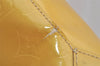 Authentic Louis Vuitton Vernis Reade MM Hand Bag Yellow M91141 LV 6022J