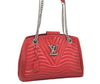 Auth Louis Vuitton New Wave Calf Skin Chain Shoulder Tote Bag M51497 Red 6023K