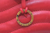 Auth Louis Vuitton New Wave Calf Skin Chain Shoulder Tote Bag M51497 Red 6023K