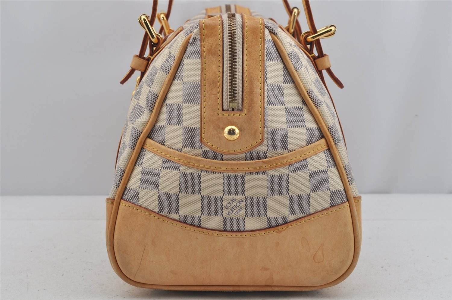 Authentic Louis Vuitton Damier Azur Berkeley Hand Boston Bag N52001 LV 6024J