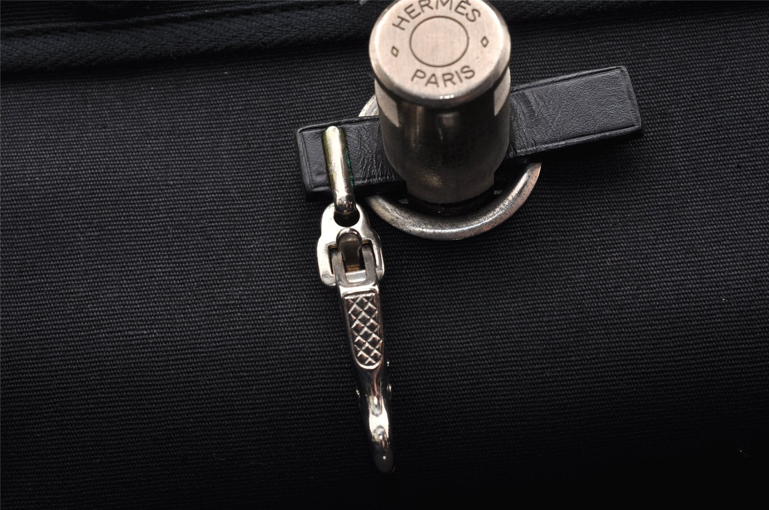 Authentic HERMES Her Bag Ado 2 In 1 2Way Backpack Canvas Leather Black 6025I