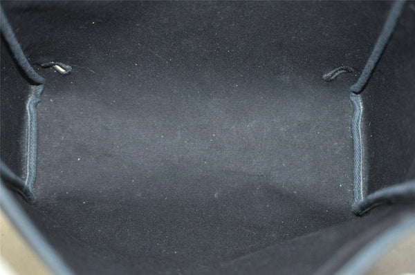 Authentic HERMES Her Bag Ado 2 In 1 2Way Backpack Canvas Leather Black 6025I