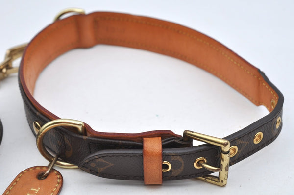 Auth Louis Vuitton Monogram Collier Baxter PM Leash Baxter MM M58072 LV 6025K