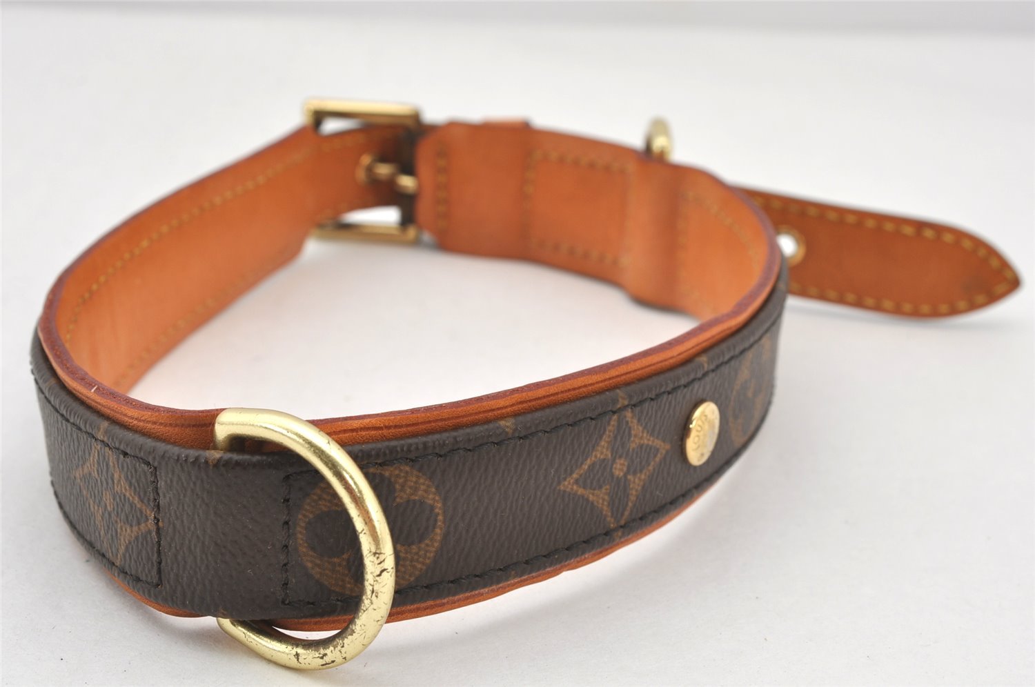 Louis Vuitton Monogram Collier Baxter GM M58070 Leash Baxter GM M58055 Set 6025K