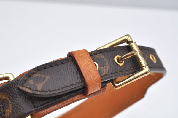 Auth Louis Vuitton Monogram Collier Baxter PM Leash Baxter MM M58072 LV 6025K