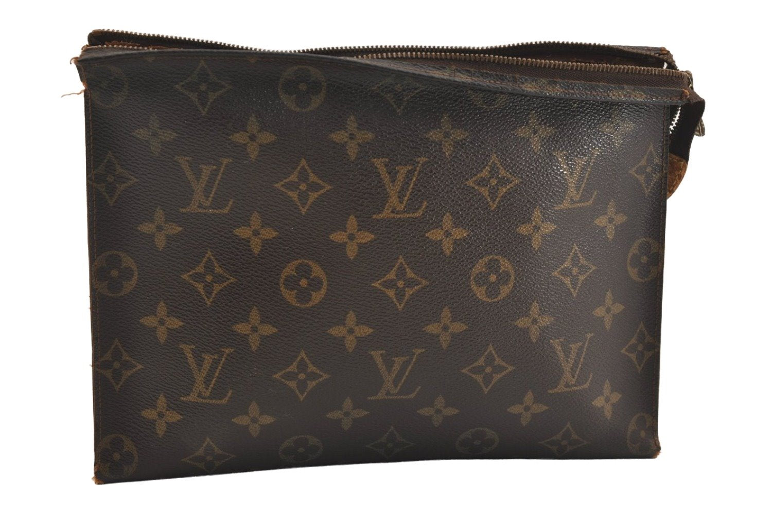 Authentic Louis Vuitton Monogram Poche Toilette 26 Pouch Old Model Junk 6026J