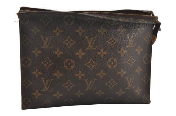 Authentic Louis Vuitton Monogram Poche Toilette 26 Pouch Old Model Junk 6026J