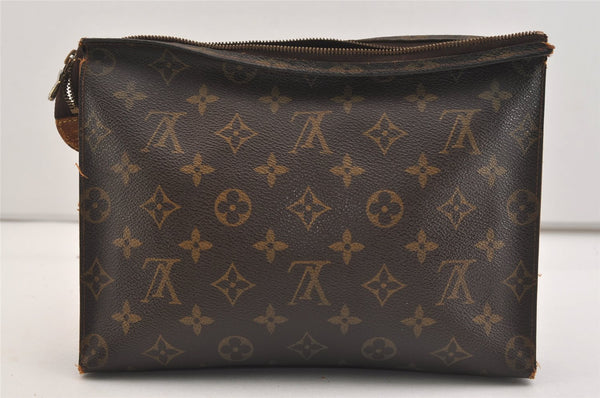 Authentic Louis Vuitton Monogram Poche Toilette 26 Pouch Old Model Junk 6026J