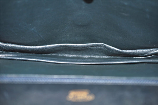 Authentic GUCCI Shoulder Cross Body Bag Purse GG Canvas Leather Navy 6027K