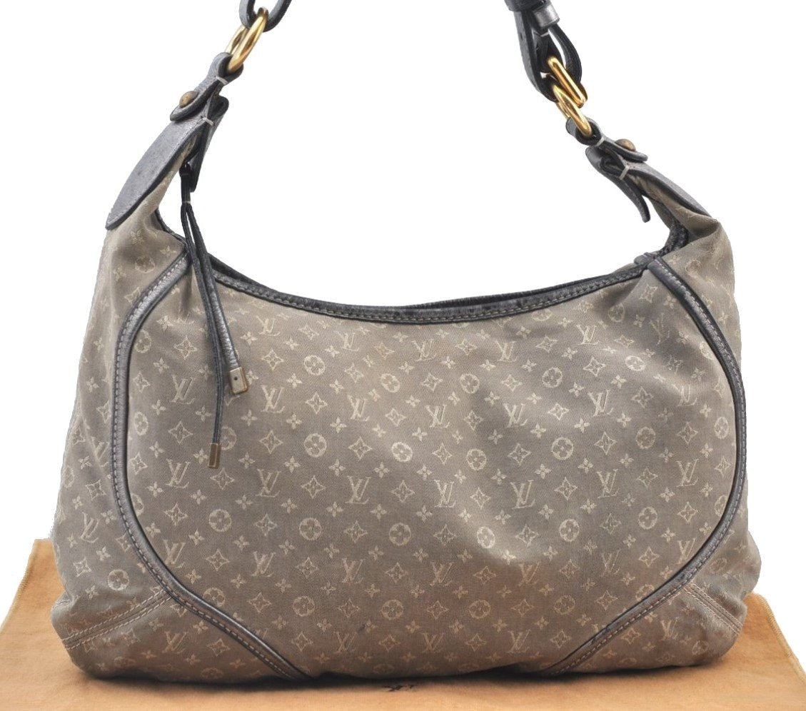 Auth Louis Vuitton Monogram Mini Lin Manon MM Shoulder Bag Gray M95618 LV 6028H