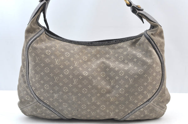 Auth Louis Vuitton Monogram Mini Lin Manon MM Shoulder Bag Gray M95618 LV 6028H