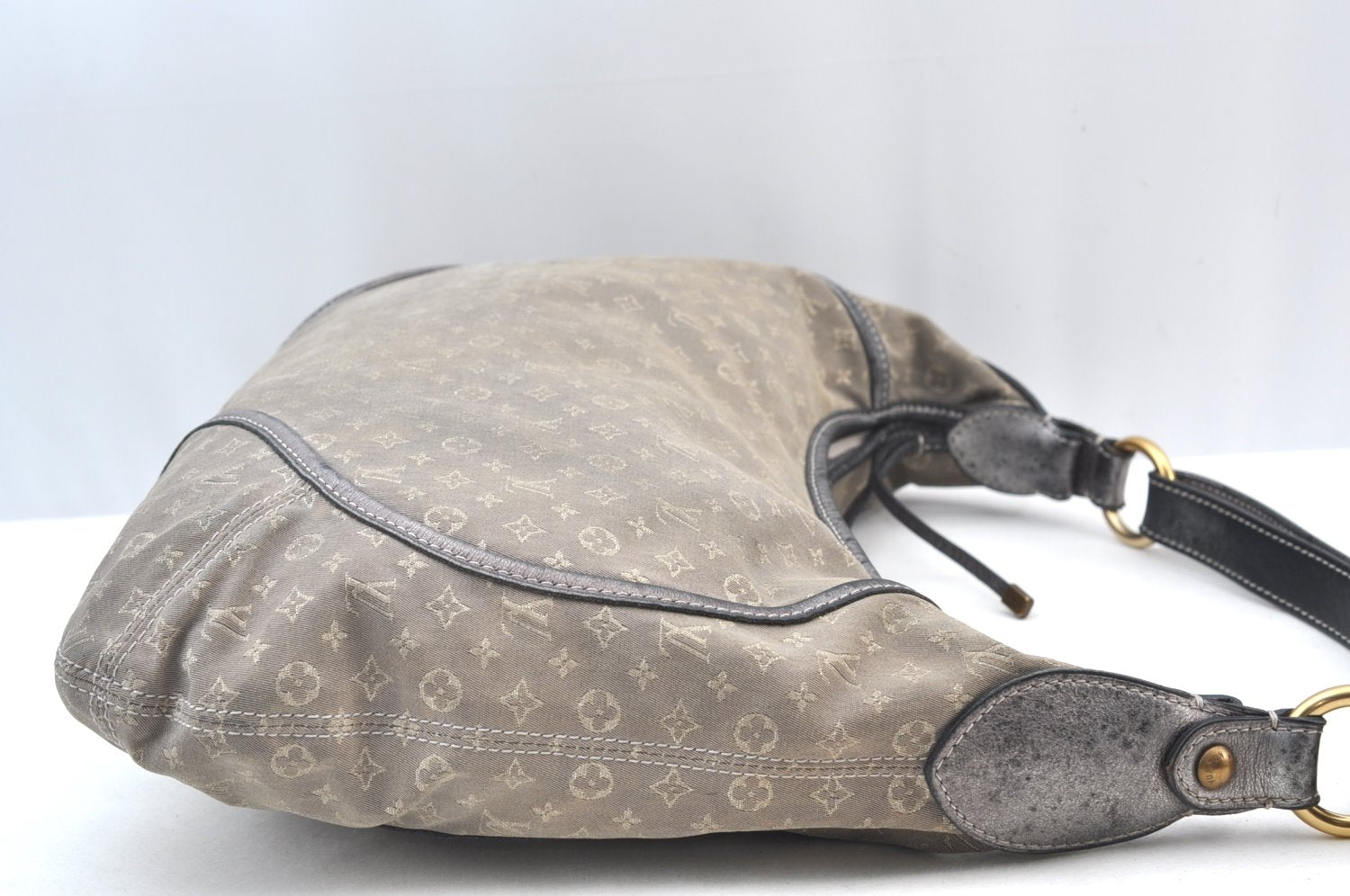 Auth Louis Vuitton Monogram Mini Lin Manon MM Shoulder Bag Gray M95618 LV 6028H
