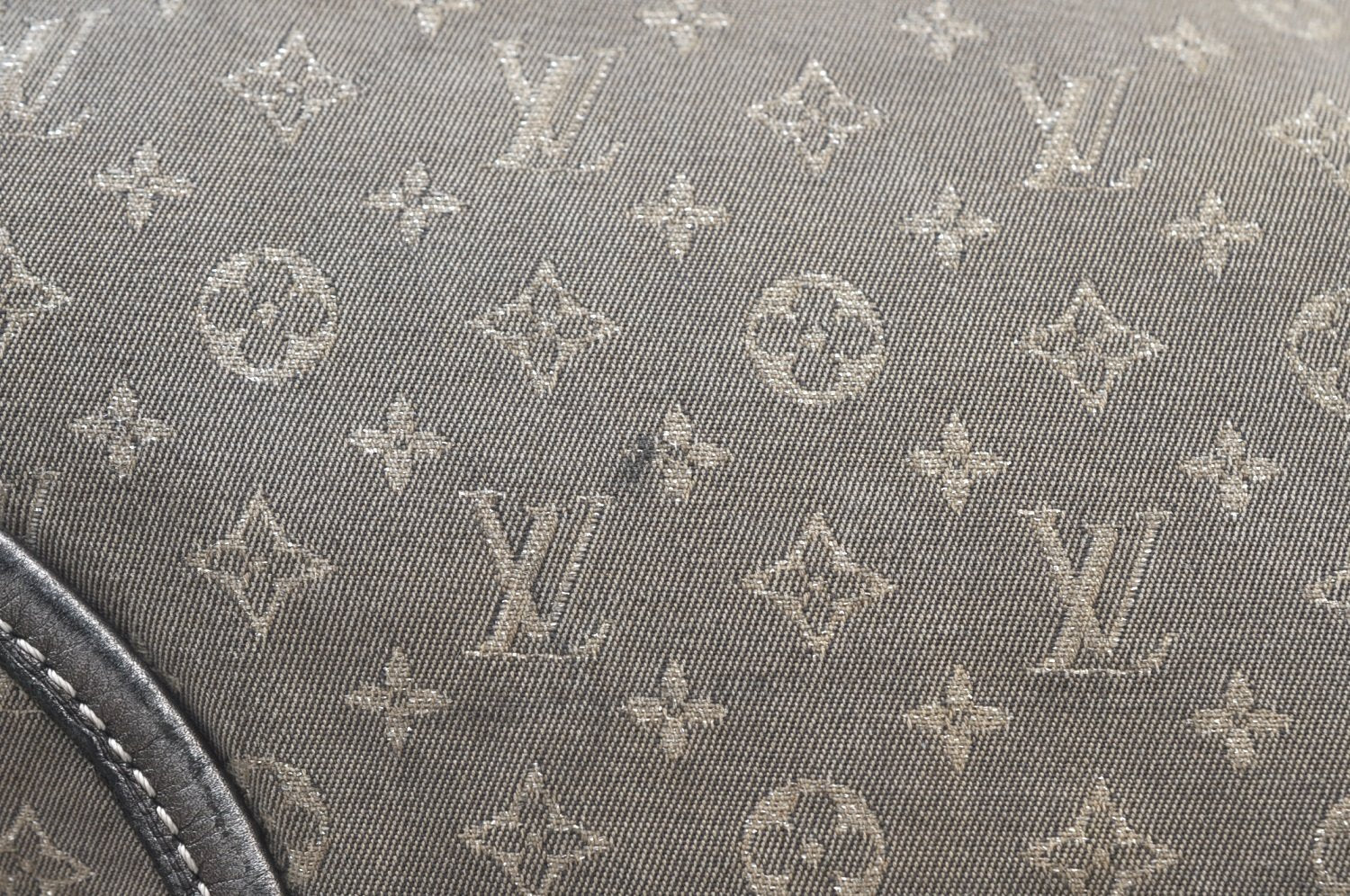 Auth Louis Vuitton Monogram Mini Lin Manon MM Shoulder Bag Gray M95618 LV 6028H