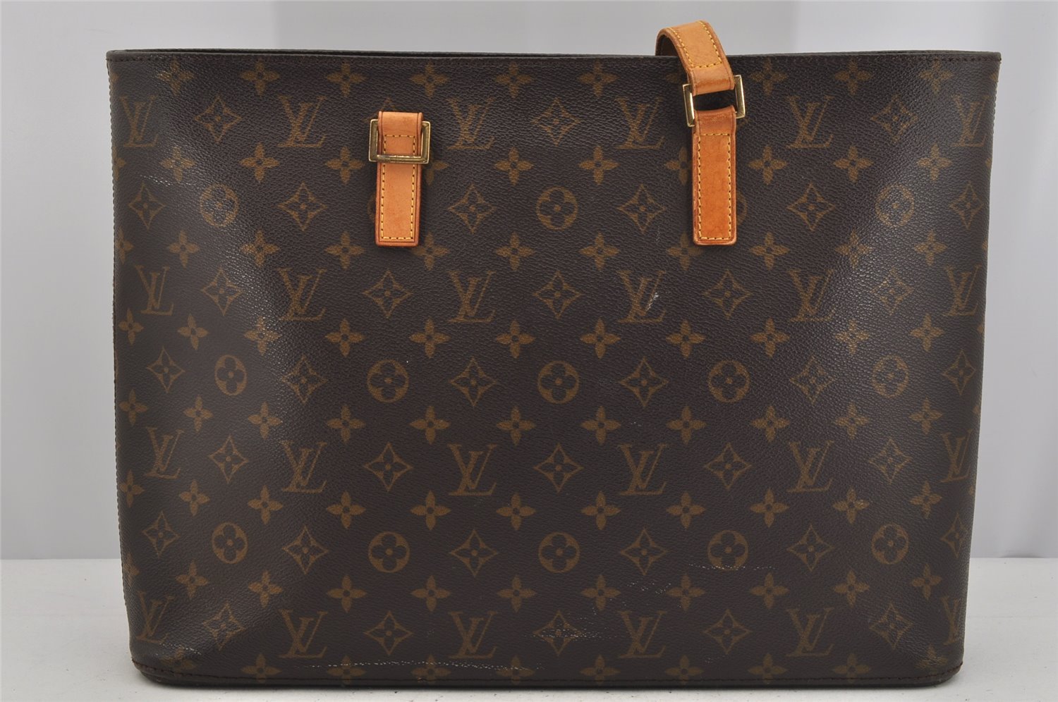 Authentic Louis Vuitton Monogram Luco Shoulder Tote Bag M51155 LV Junk 6028J