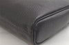 Authentic Burberrys Vintage Leather Clutch Hand Bag Purse Black 6029K