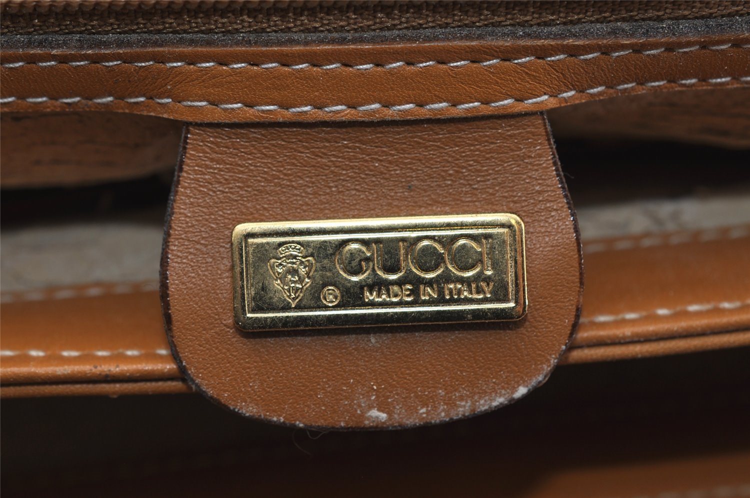 Authentic GUCCI Micro GG PVC Leather Shoulder Hand Bag Purse Brown Junk 6030I