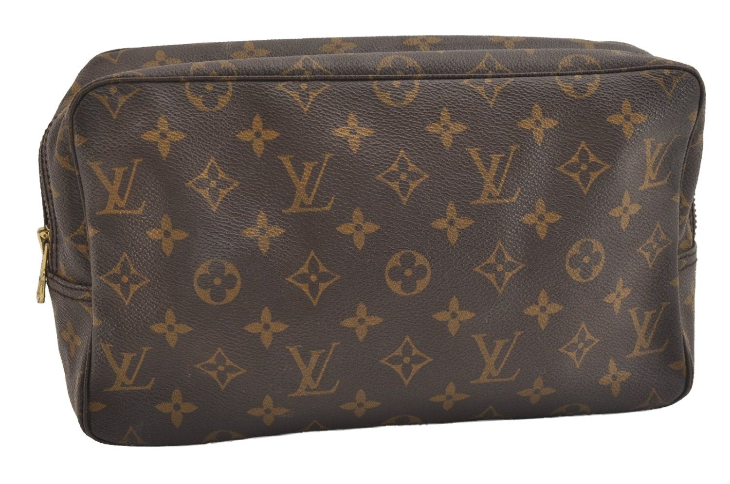 Authentic Louis Vuitton Monogram Trousse Toilette 28 Clutch Bag M47522 LV 6031J