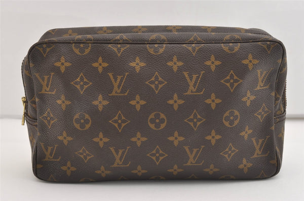 Authentic Louis Vuitton Monogram Trousse Toilette 28 Clutch Bag M47522 LV 6031J