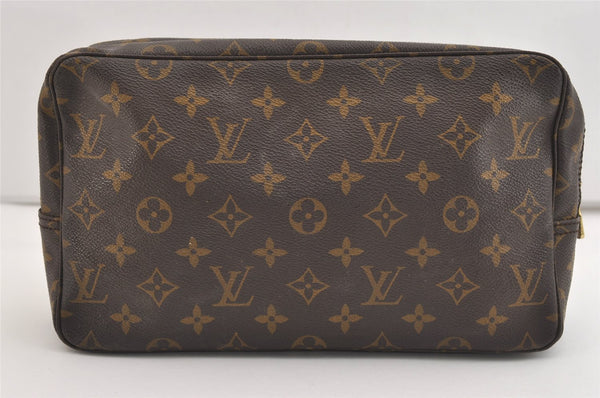 Authentic Louis Vuitton Monogram Trousse Toilette 28 Clutch Bag M47522 LV 6031J