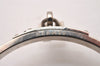 Authentic HERMES Kelly H Logo Bangle Bracelet Silver White 6035I