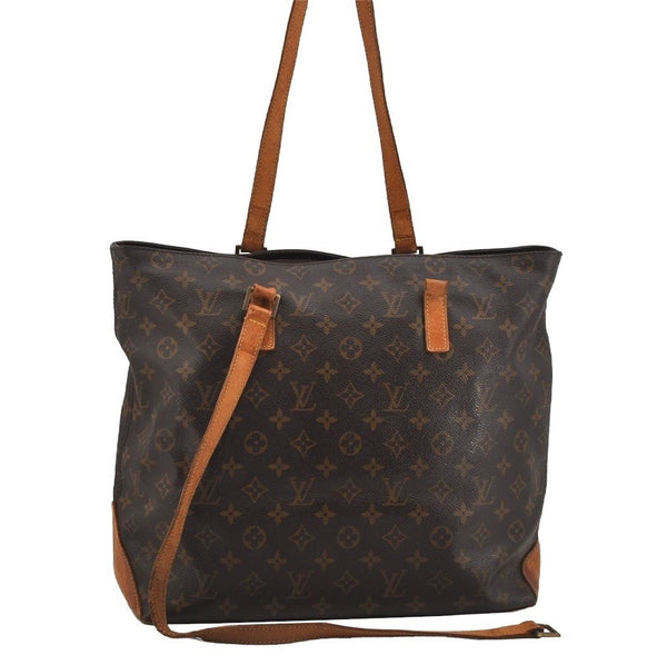Authentic Louis Vuitton Monogram Cabas Mezzo Shoulder Tote Bag M51151 Junk 6036J