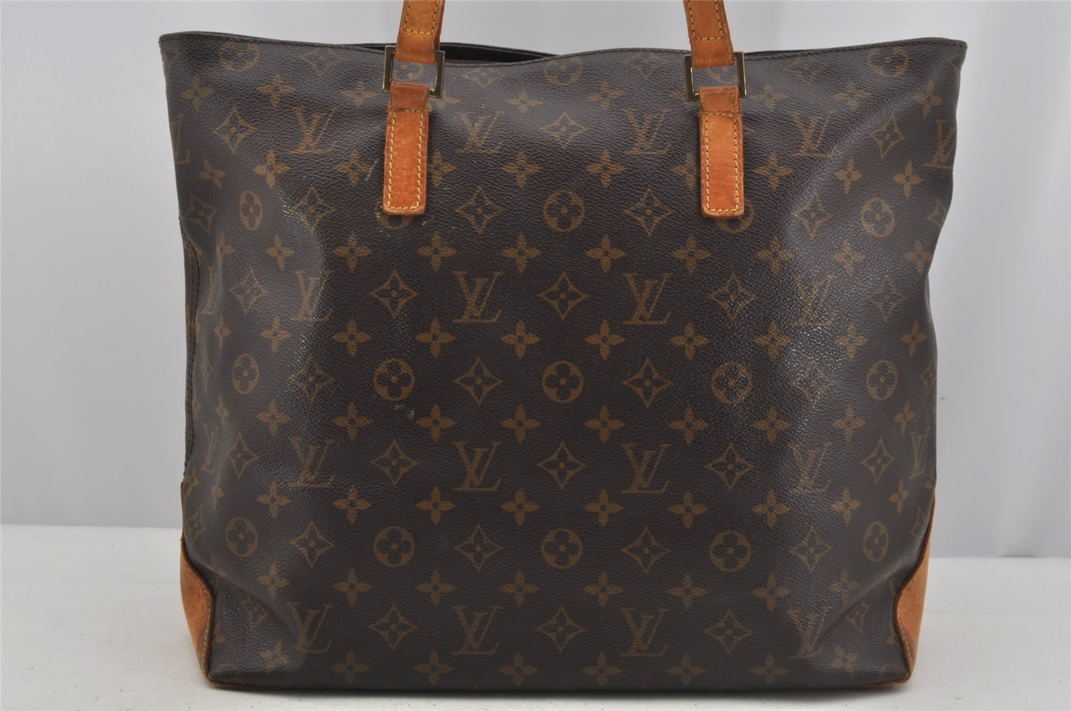 Authentic Louis Vuitton Monogram Cabas Mezzo Shoulder Tote Bag M51151 Junk 6036J