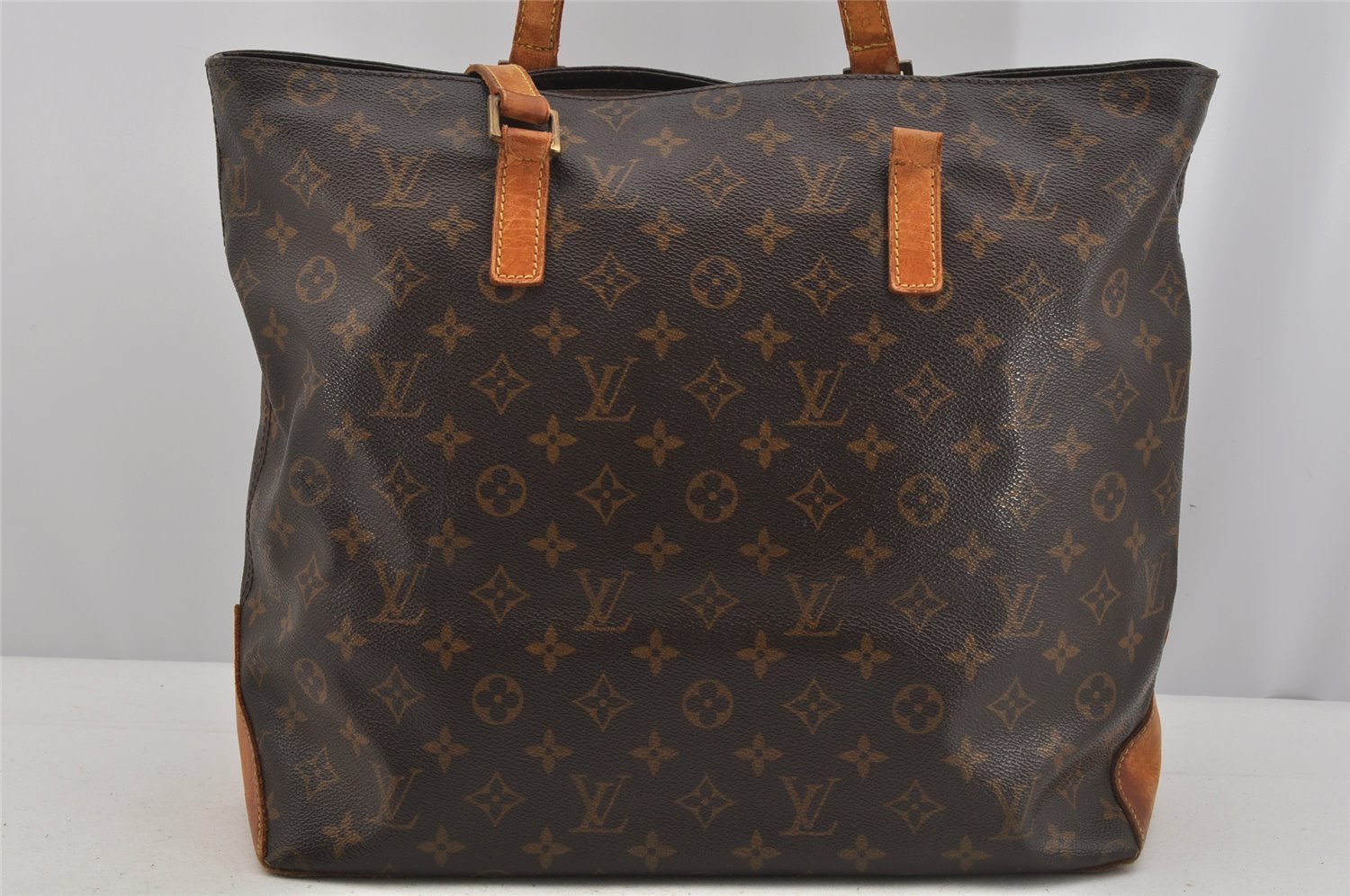 Authentic Louis Vuitton Monogram Cabas Mezzo Shoulder Tote Bag M51151 Junk 6036J