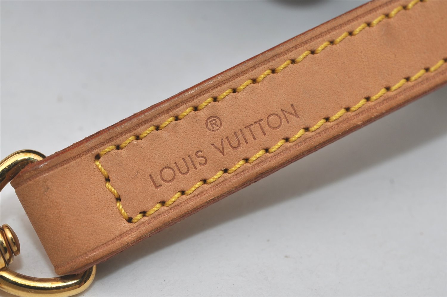 Authentic Louis Vuitton Leather Shoulder Strap Beige 39