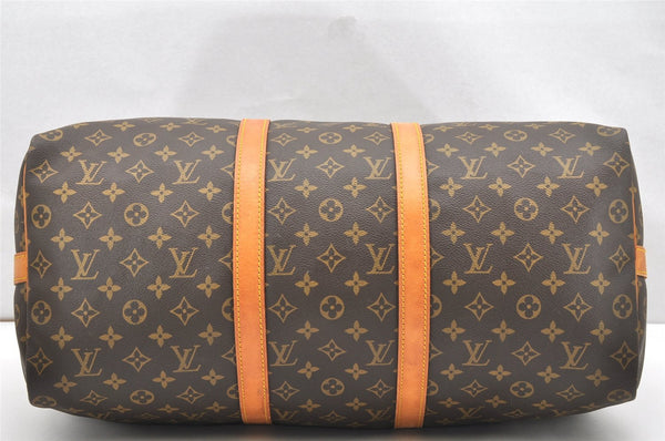 Authentic Louis Vuitton Monogram Keepall Bandouliere 50 M41416 Boston Bag 6037K