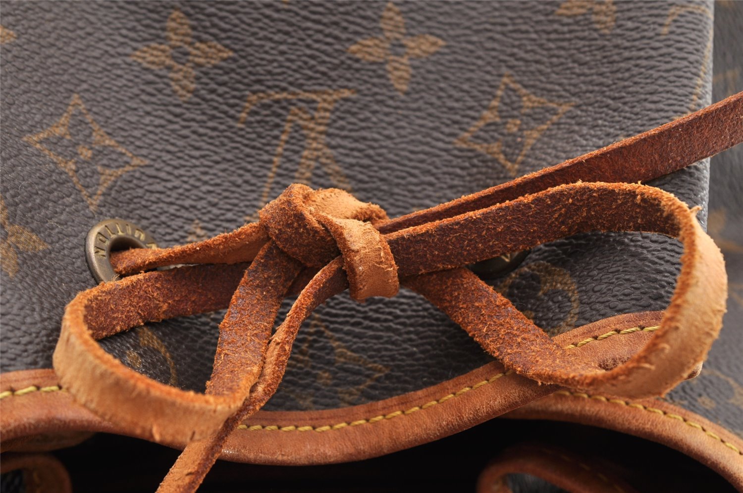 Authentic Louis Vuitton Monogram Montsouris GM Backpack M51135 LV 6038I