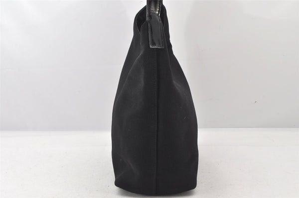 Authentic GUCCI Vintage Shoulder Hand Bag Purse Nylon Leather Black 6039K