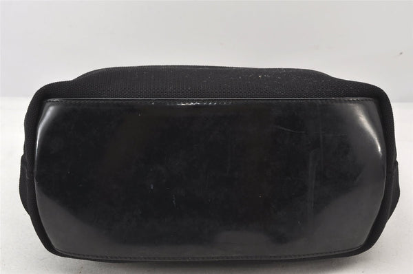 Authentic GUCCI Vintage Shoulder Hand Bag Purse Nylon Leather Black 6039K
