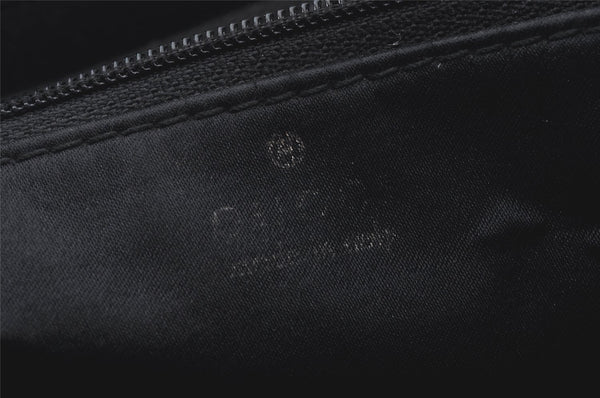 Authentic GUCCI Vintage Shoulder Hand Bag Purse Nylon Leather Black 6039K