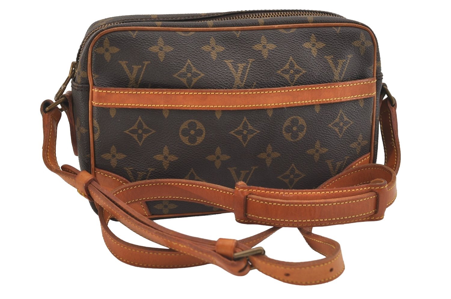 Authentic Louis Vuitton Monogram Trocadero 23 Shoulder Cross Bag M51276 LV 6040J