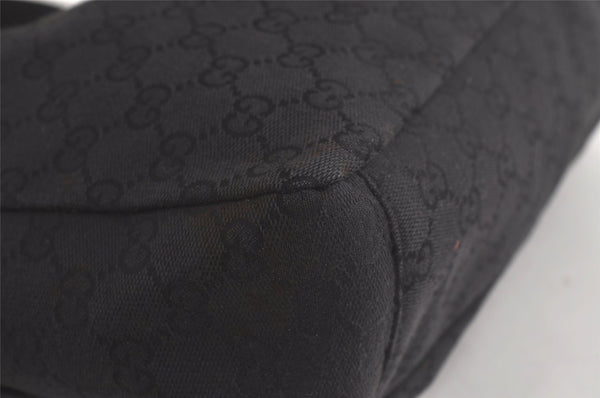 Authentic GUCCI Shoulder Cross Body Bag GG Canvas Leather 0190432 Black 6040K