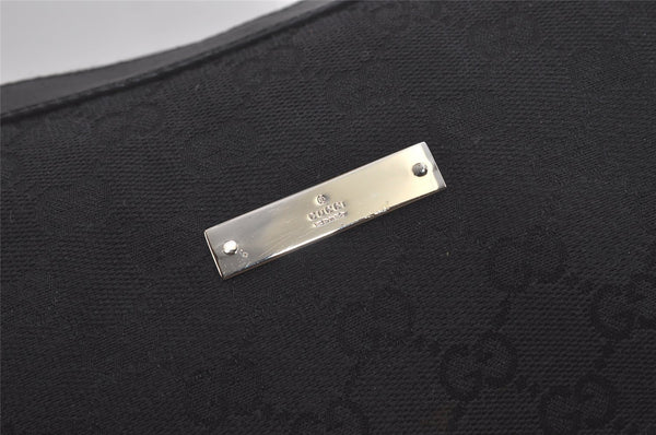 Authentic GUCCI Shoulder Cross Body Bag GG Canvas Leather 0190432 Black 6040K