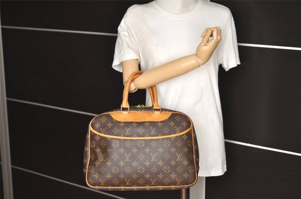 Authentic Louis Vuitton Monogram Deauville Hand Bag M47270 LV 6043I