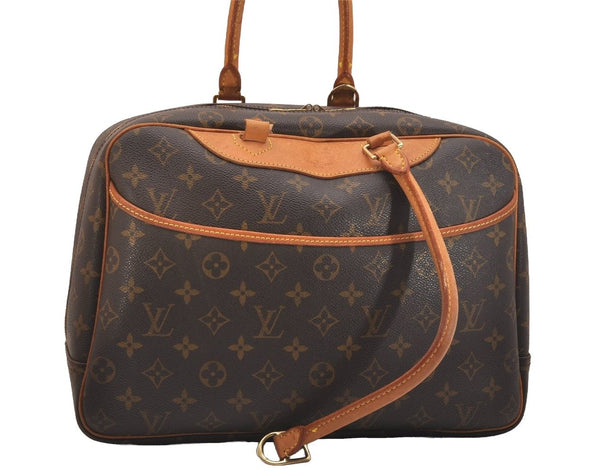 Authentic Louis Vuitton Monogram Deauville Hand Bag M47270 LV Junk 6044J