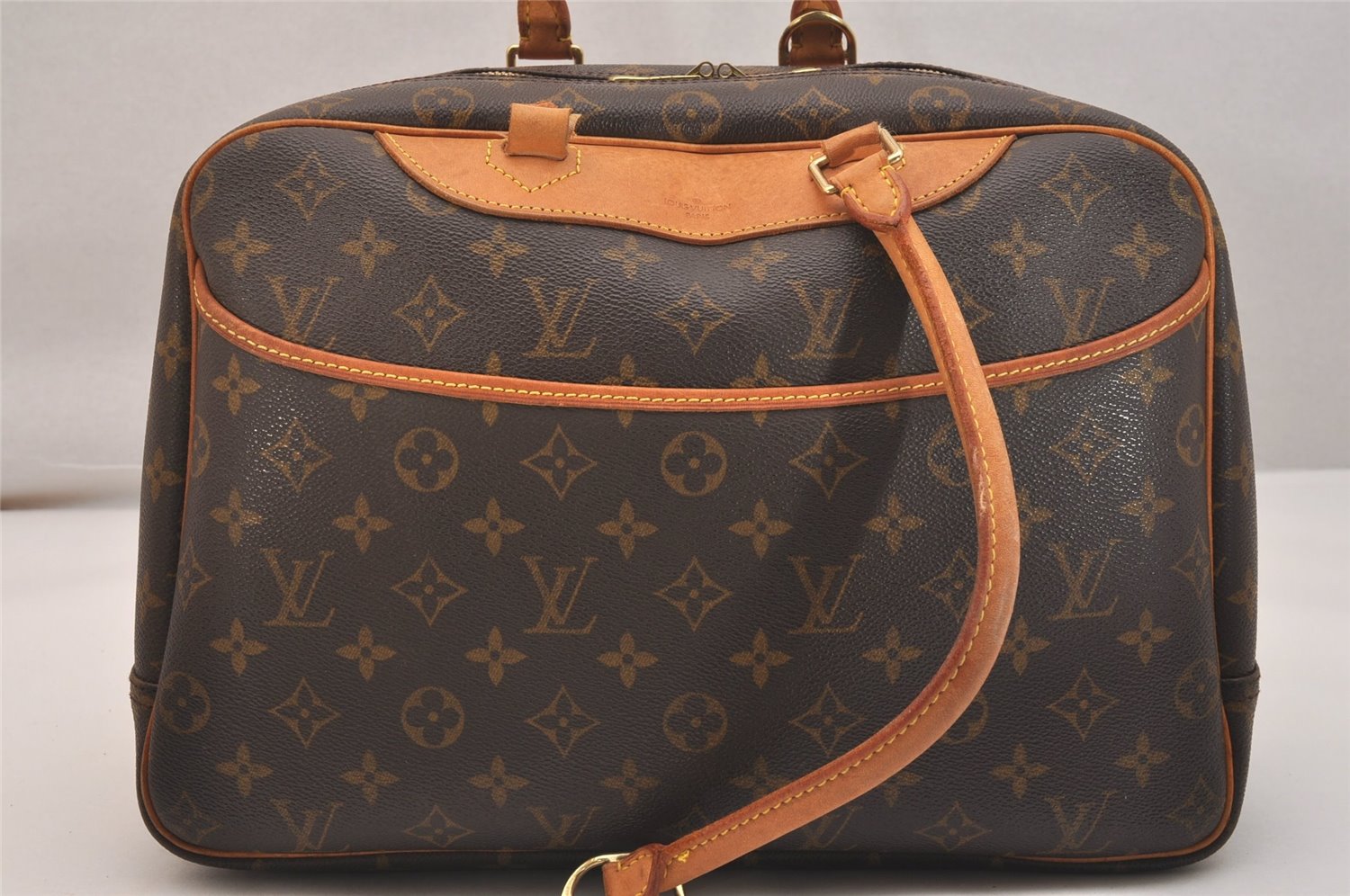 Authentic Louis Vuitton Monogram Deauville Hand Bag M47270 LV Junk 6044J