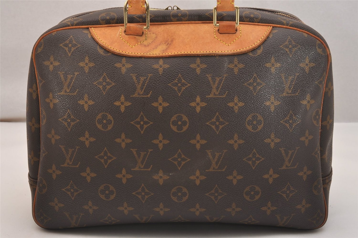 Authentic Louis Vuitton Monogram Deauville Hand Bag M47270 LV Junk 6044J