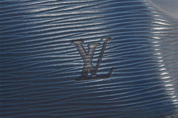 Authentic Louis Vuitton Epi Petit Noe Shoulder Drawstring Bag M44105 Blue 6045J