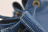 Authentic Louis Vuitton Epi Petit Noe Shoulder Drawstring Bag M44105 Blue 6045J