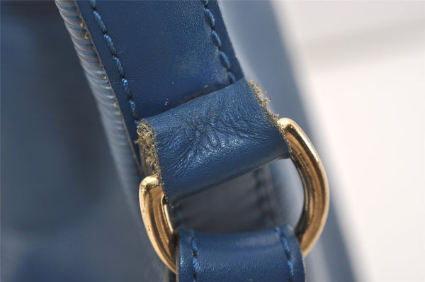 Authentic Louis Vuitton Epi Petit Noe Shoulder Drawstring Bag M44105 Blue 6045J