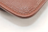 Authentic Christian Dior Vintage Clutch Hand Bag Purse Leather Brown CD 6045K