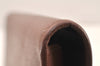 Authentic Christian Dior Vintage Clutch Hand Bag Purse Leather Brown CD 6045K