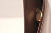 Authentic Christian Dior Vintage Clutch Hand Bag Purse Leather Brown CD 6045K