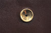 Authentic Christian Dior Vintage Clutch Hand Bag Purse Leather Brown CD 6045K
